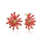 Anemone Lumière Earrings - Red