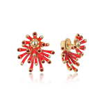 Anemone Lumière Double Earrings - Red