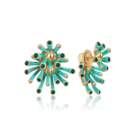 Anemone Lumière Double Earrings - Green