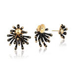 Anemone Lumière Double Earrings - Black