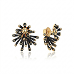 Anemone Lumière Double Earrings - Black