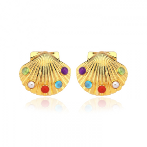 COLOURFUL SHELL EARRINGS